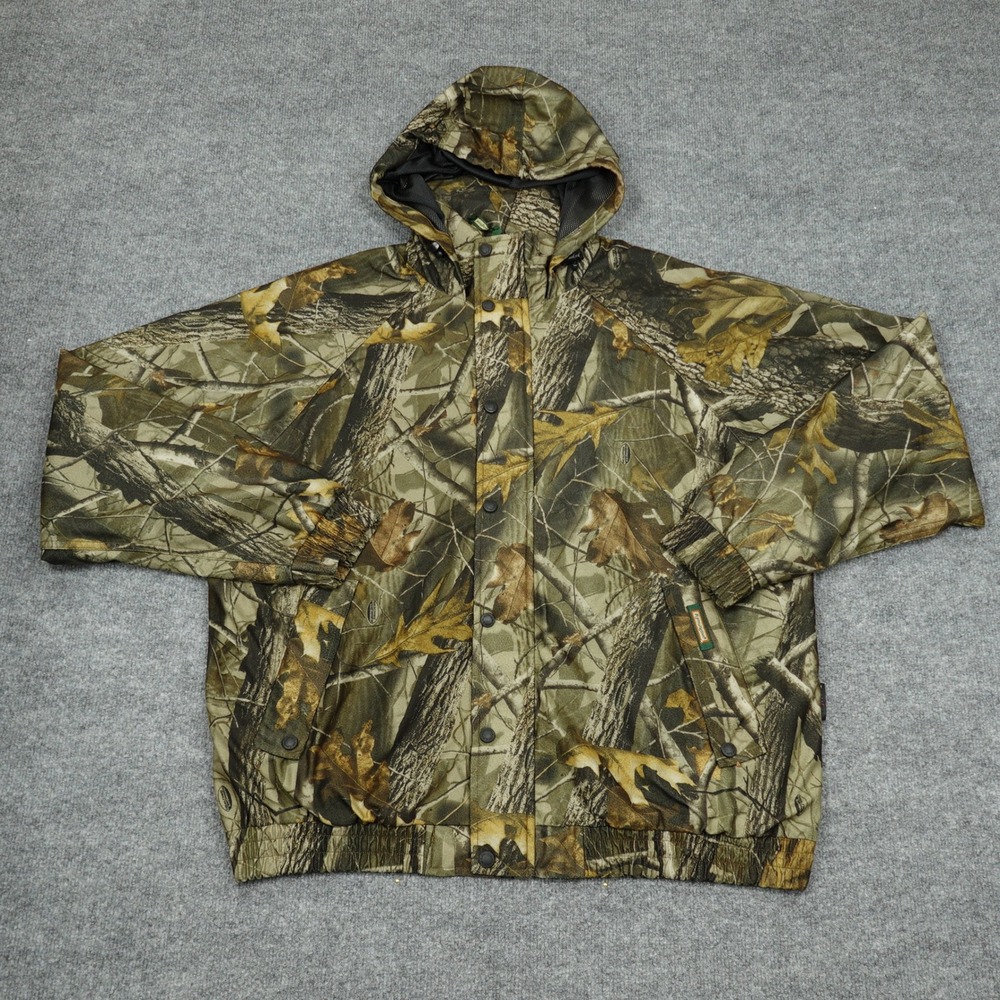 Remington Jacket Men XL Brown Hardwoods Camo Hooded Hunting Outdoor D115777HW
